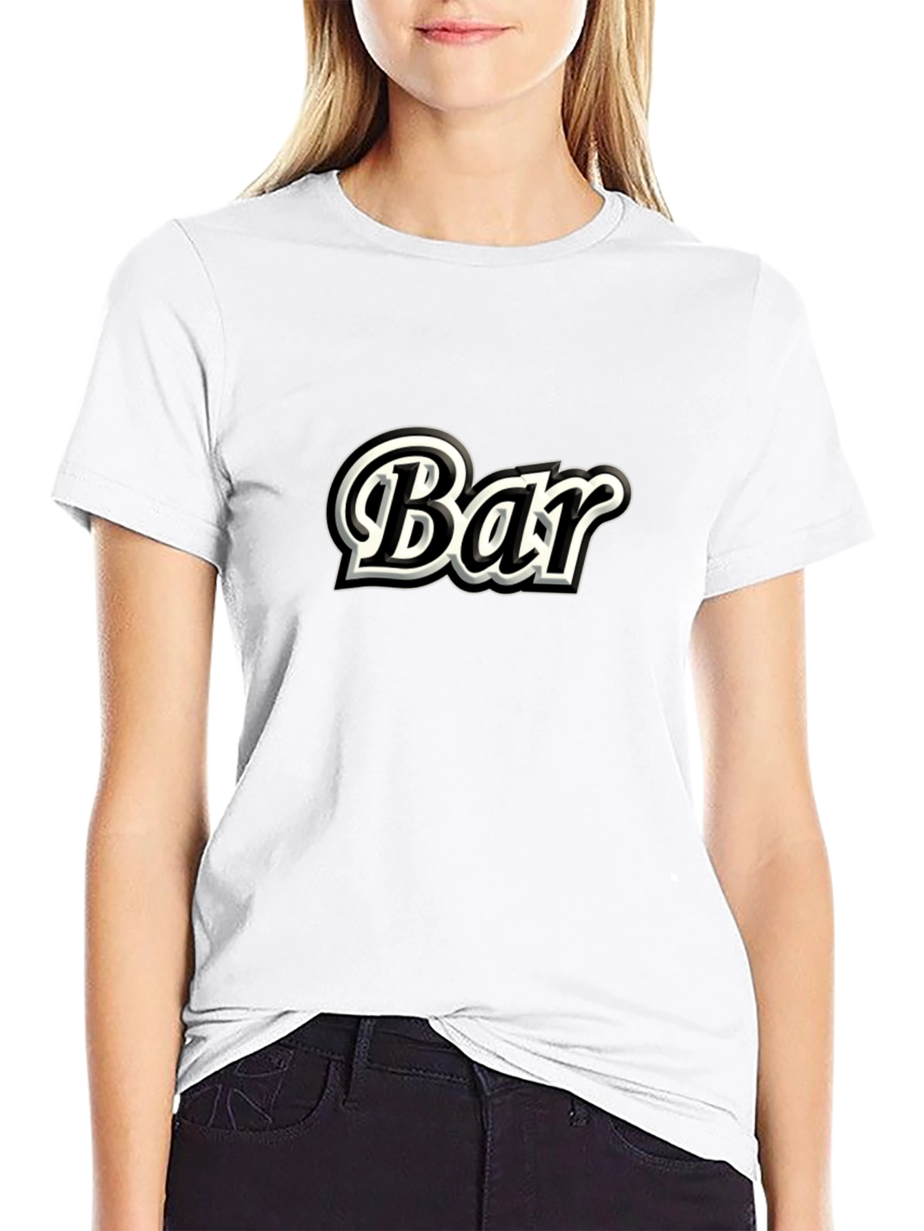Stylish Black Bar Graphic T-Shirt for Men