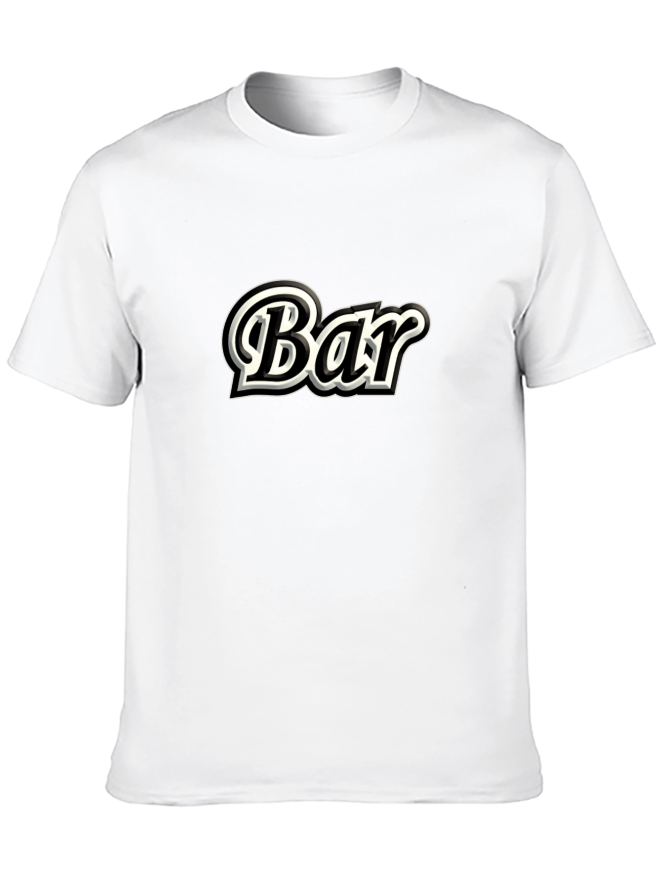 Stylish Black Bar Graphic T-Shirt for Men