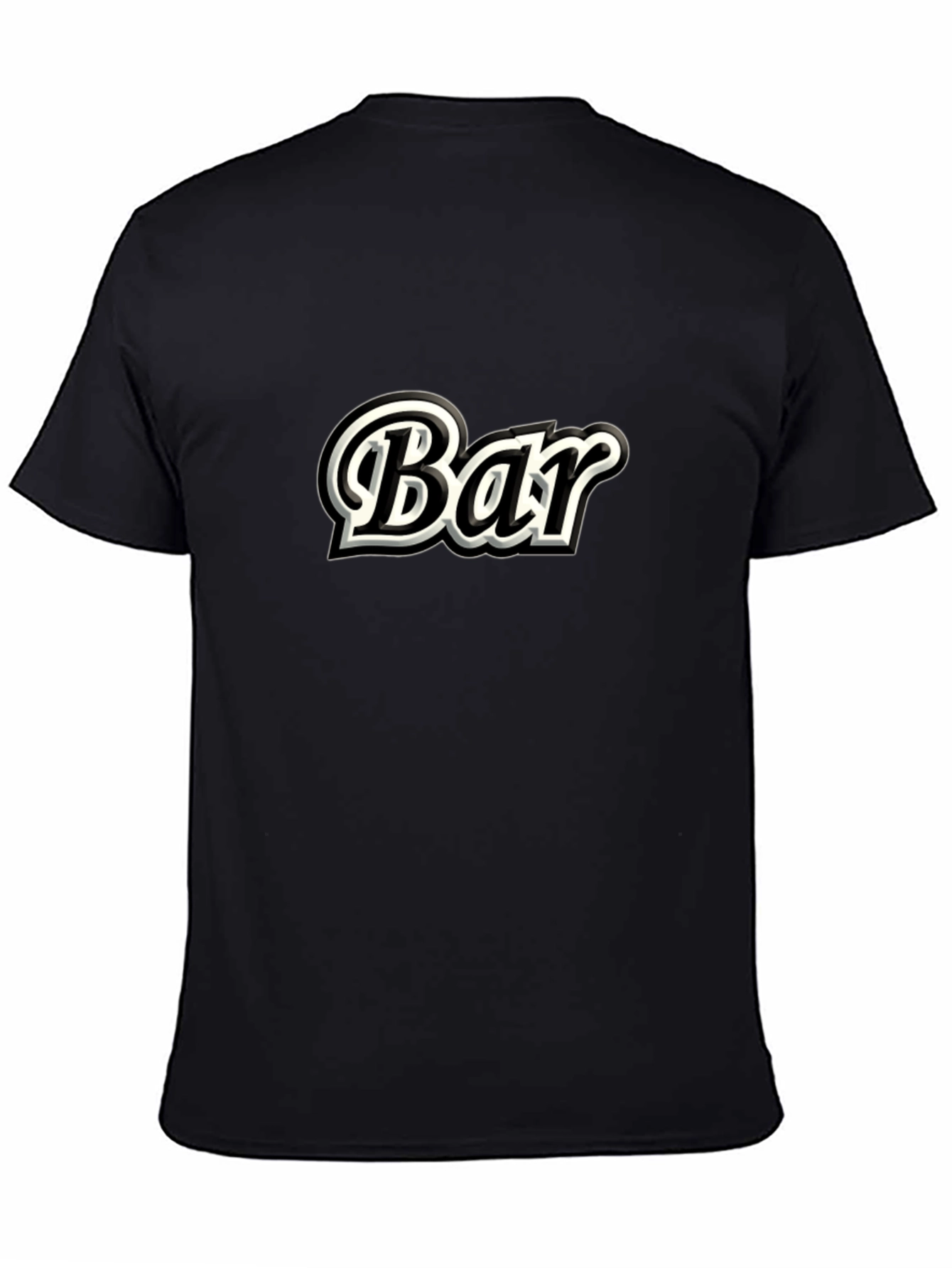 Stylish Black Bar Graphic T-Shirt for Men
