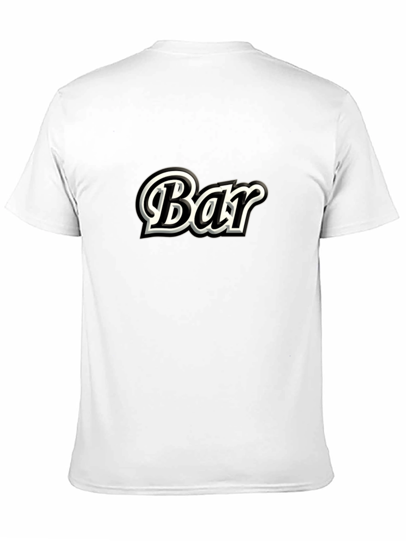 Stylish Black Bar Graphic T-Shirt for Men