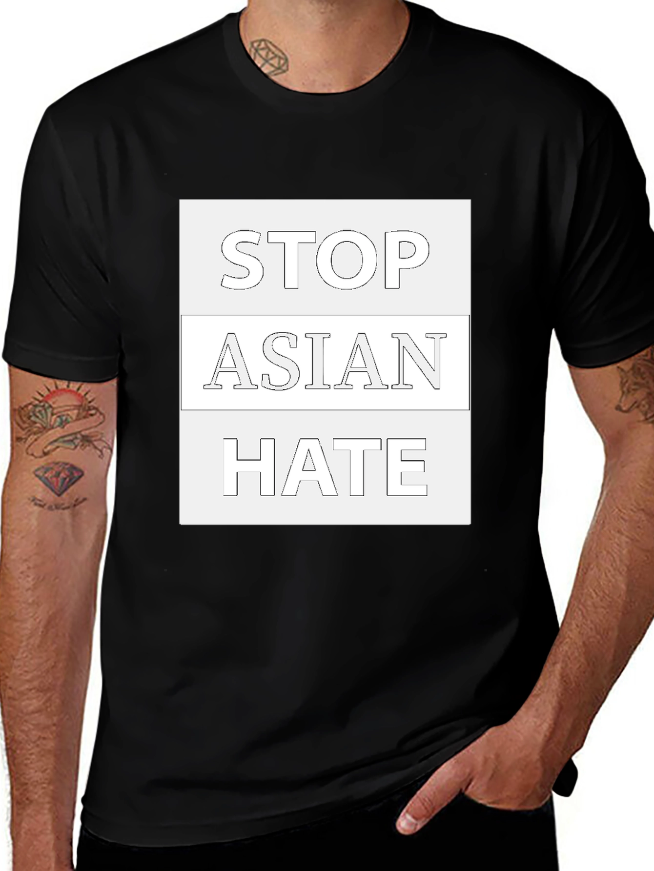 Stop Asian Hate T-Shirt - Black