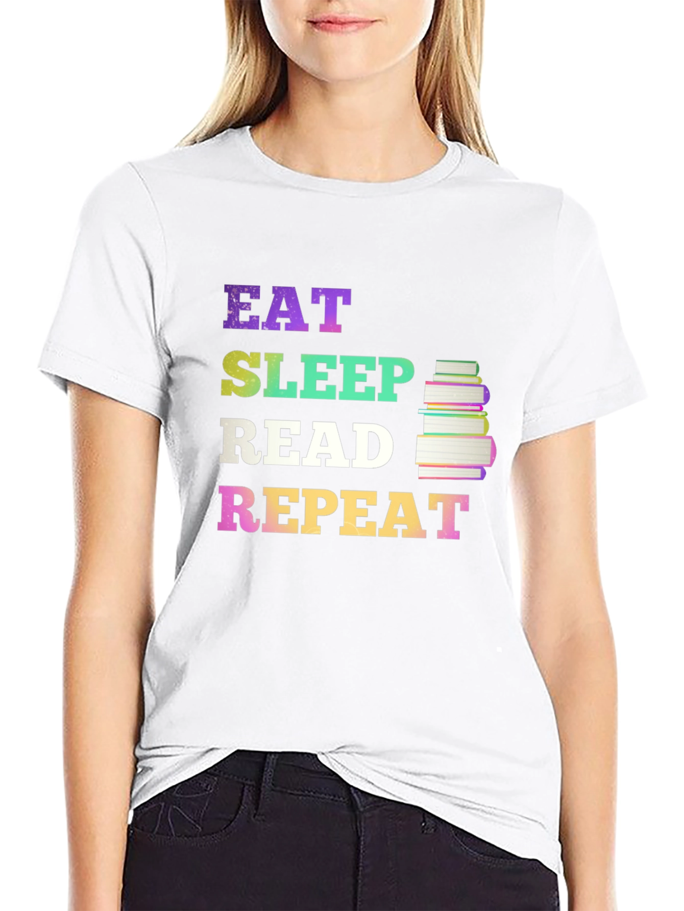 Eat Sleep Read Repeat Graphic Tee