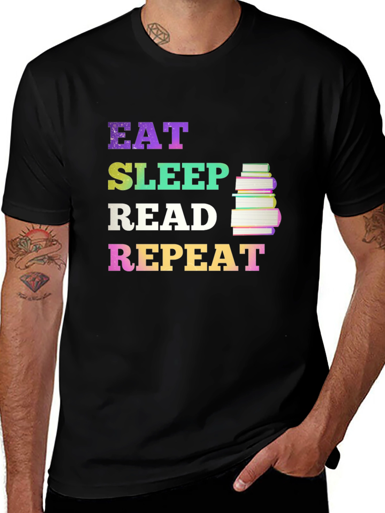 Eat Sleep Read Repeat Graphic Tee