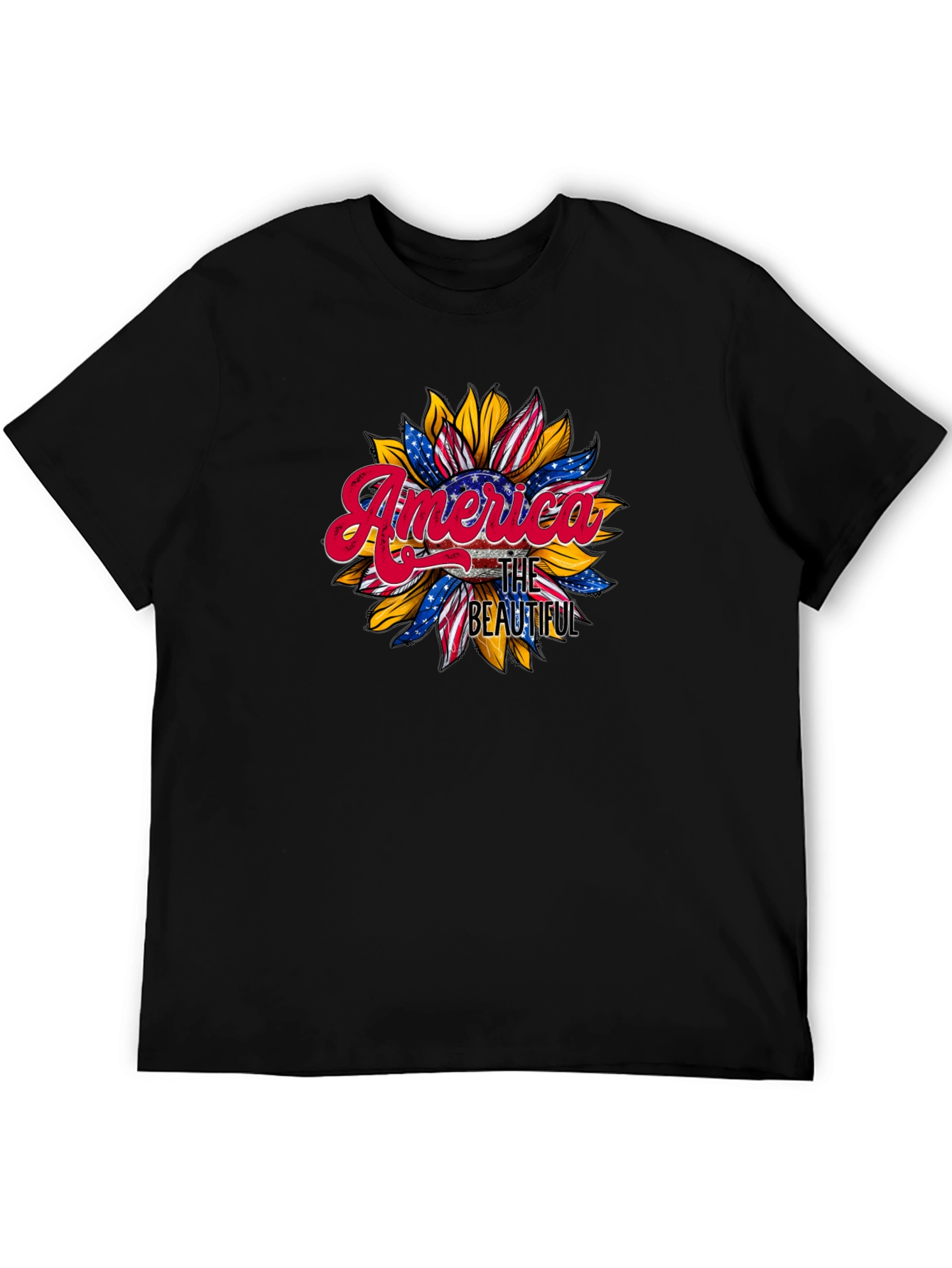 America The Beautiful Sunflower Graphic Tee