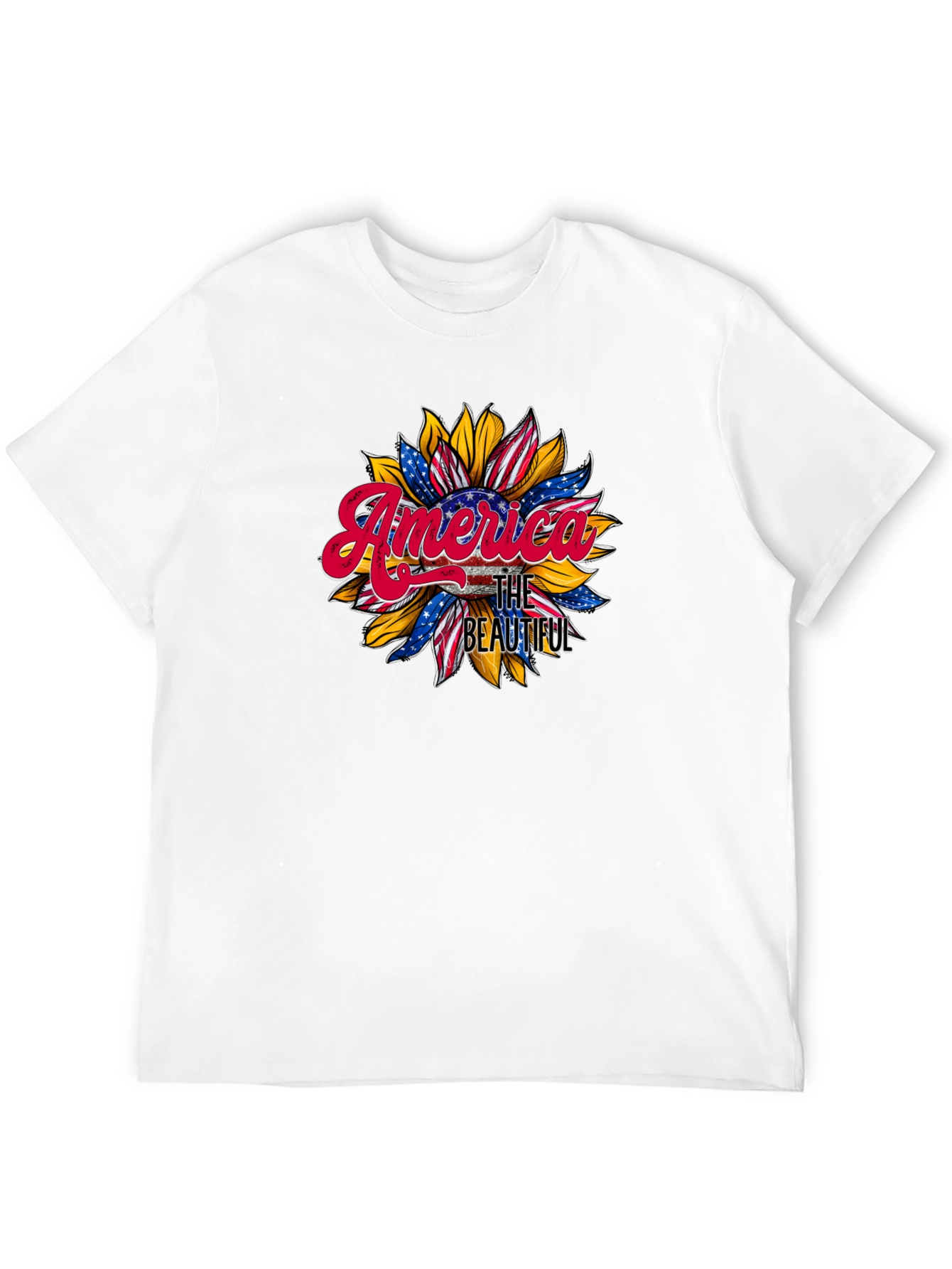 America The Beautiful Sunflower Graphic Tee