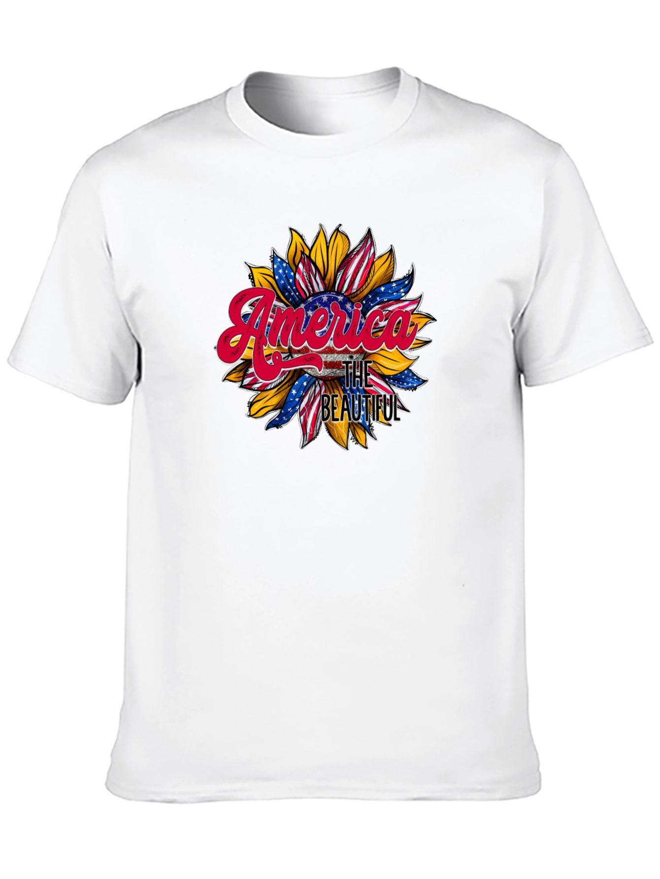 America The Beautiful Sunflower Graphic Tee