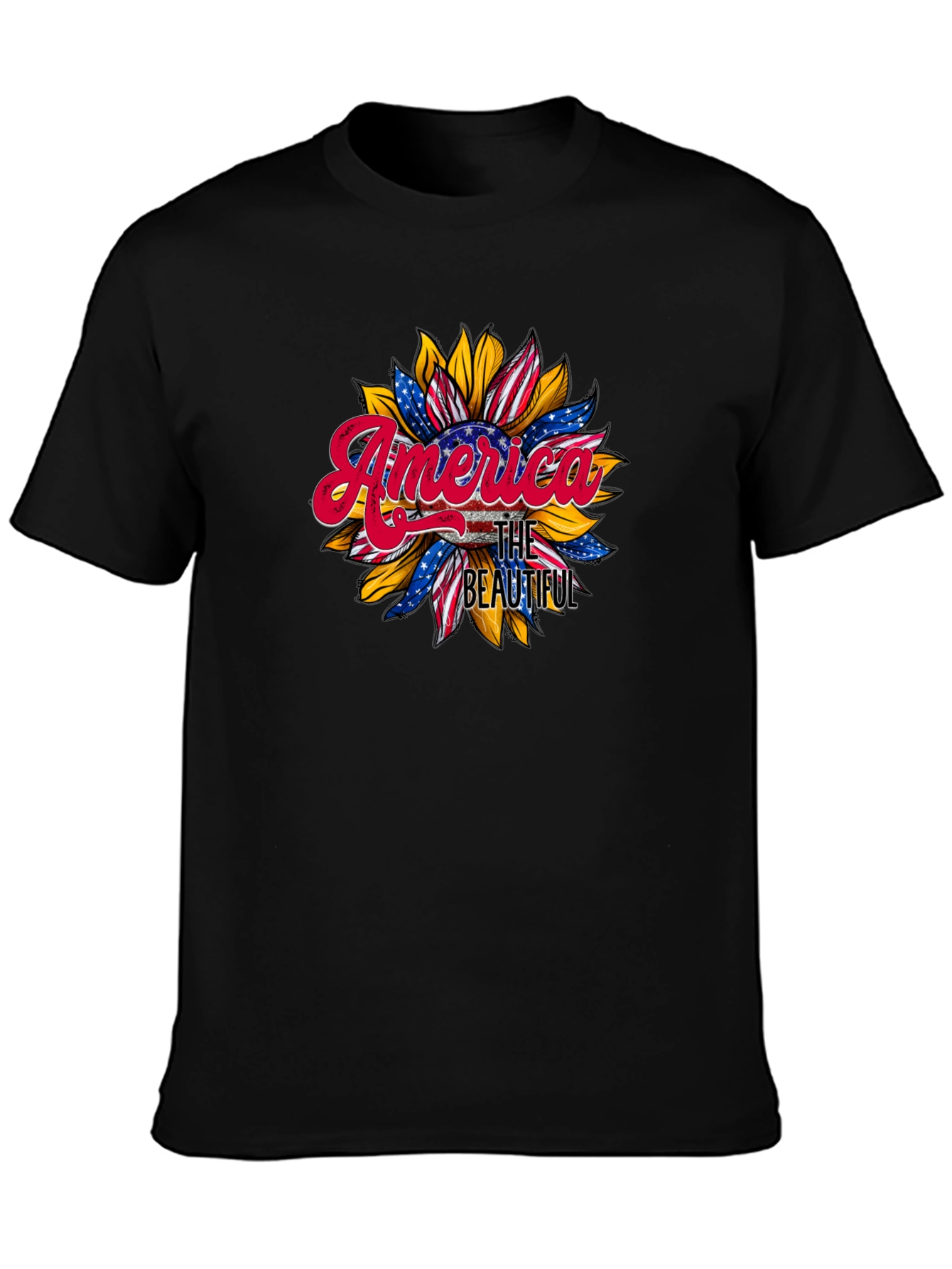 America The Beautiful Sunflower Graphic Tee