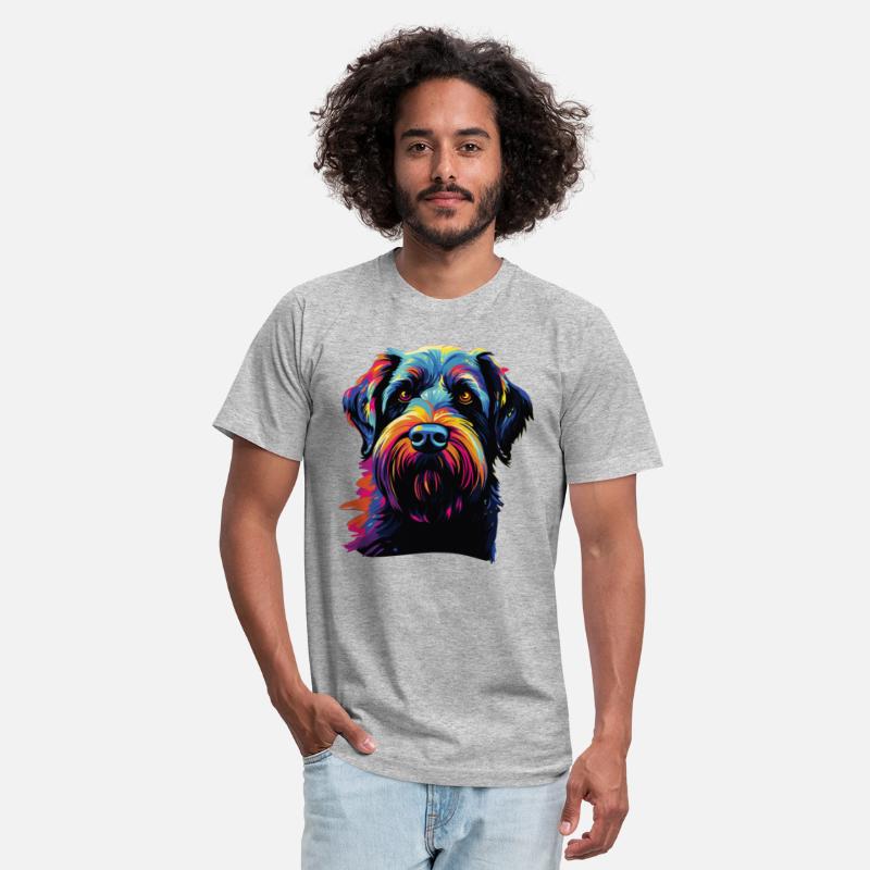 Watercolor Colorful Giant Schnauzer