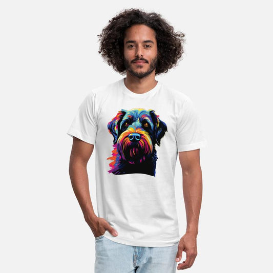 Watercolor Colorful Giant Schnauzer