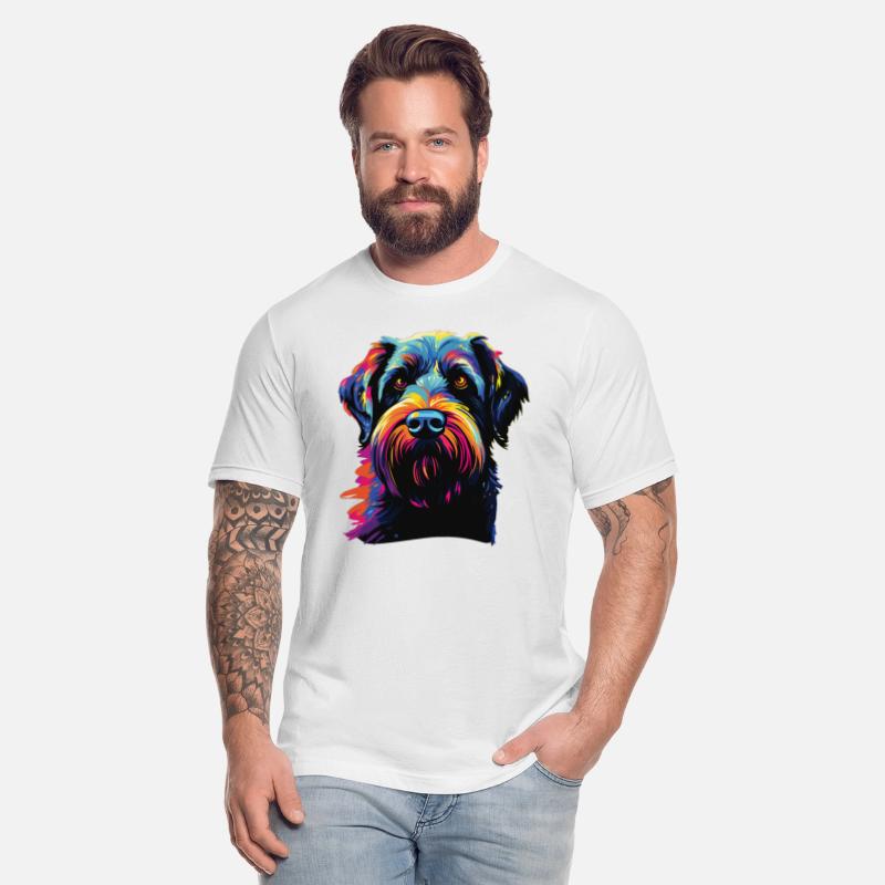 Watercolor Colorful Giant Schnauzer