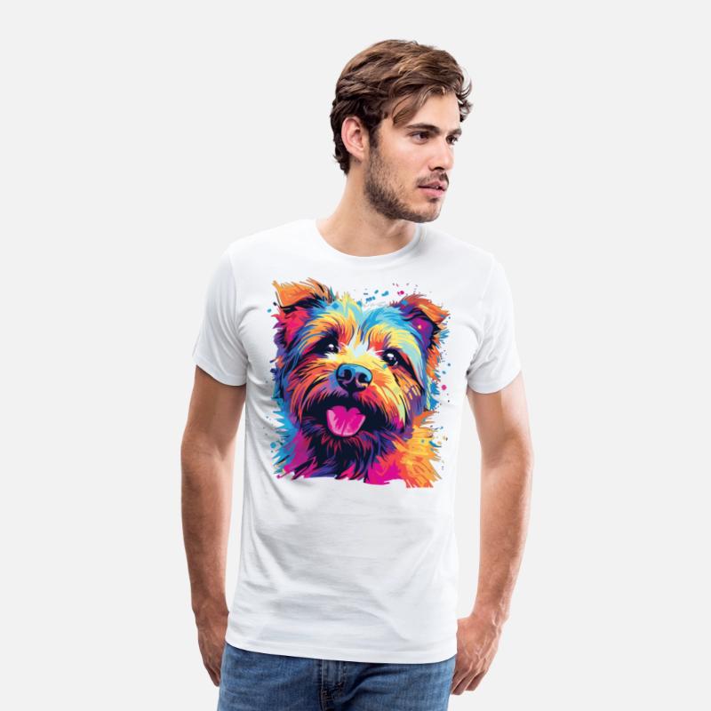 Watercolor Colorful Norfolk Terrier