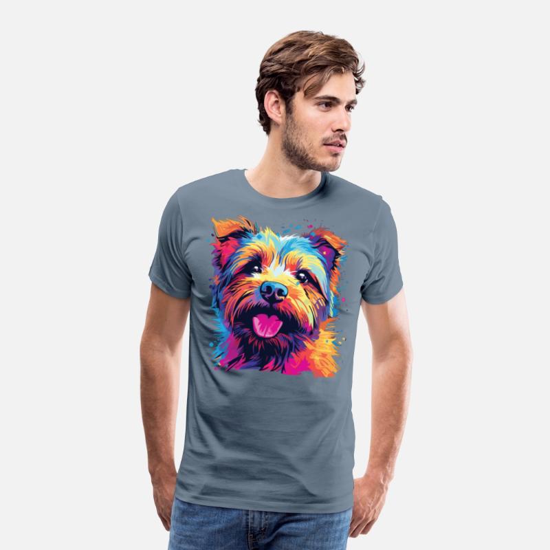 Watercolor Colorful Norfolk Terrier