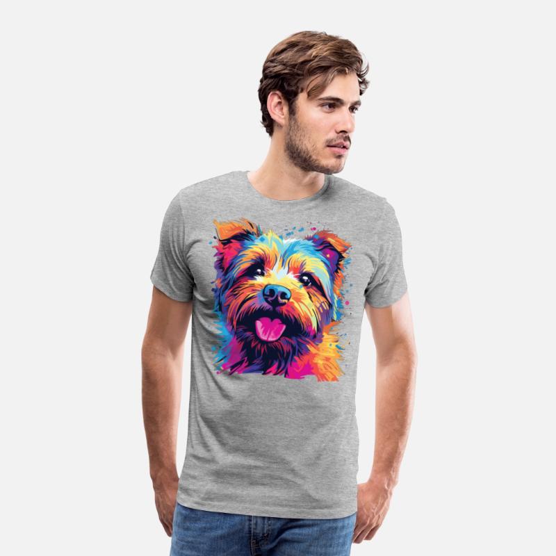 Watercolor Colorful Norfolk Terrier