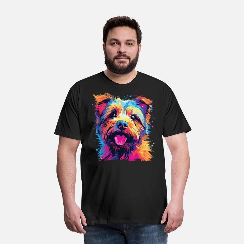 Watercolor Colorful Norfolk Terrier