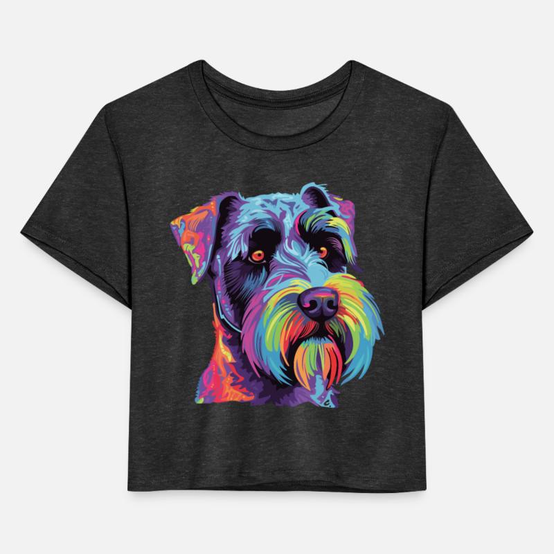 Watercolor Colorful Standard Schnauzer