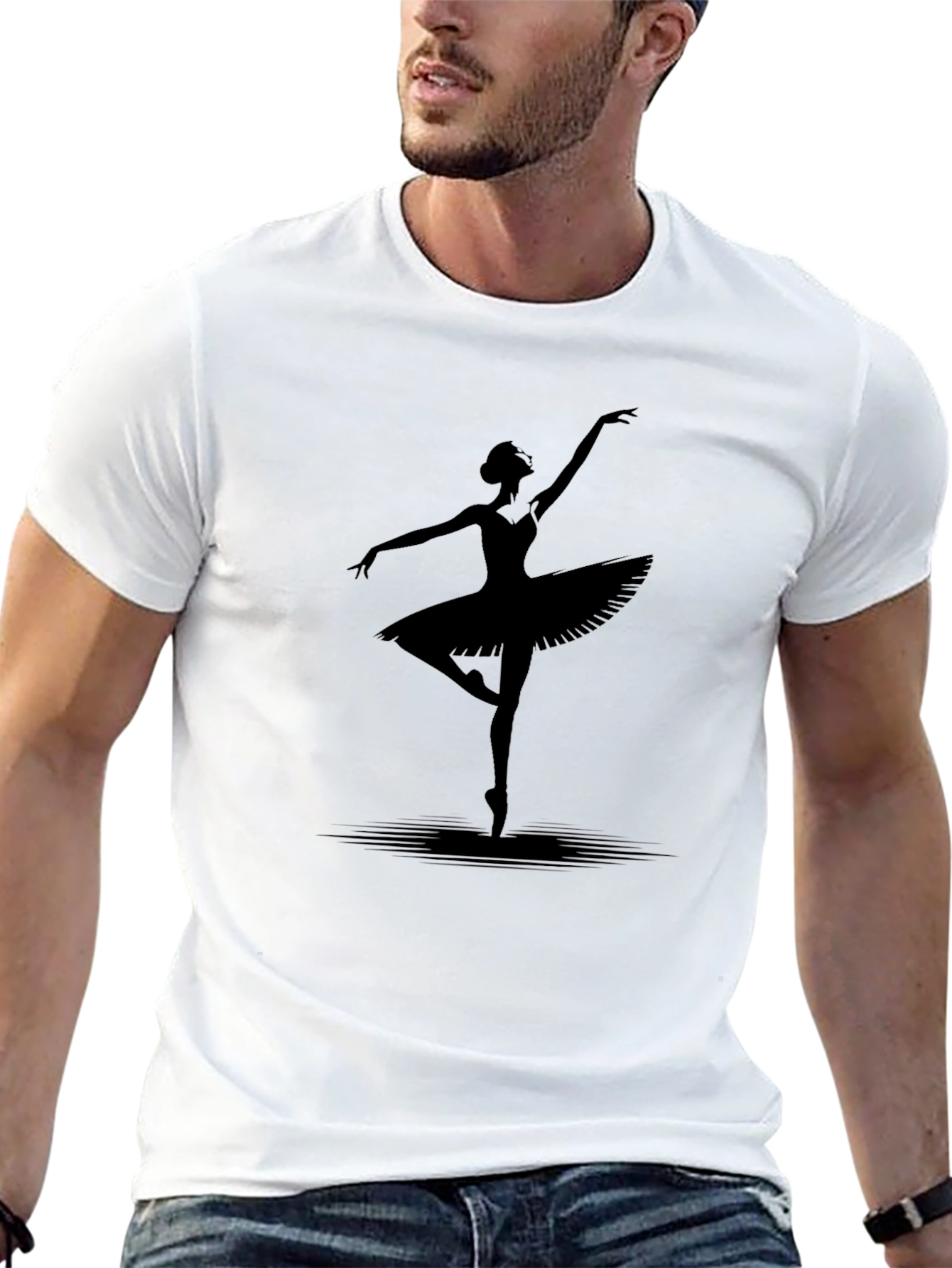 Ballerina Silhouette Graphic T-Shirt