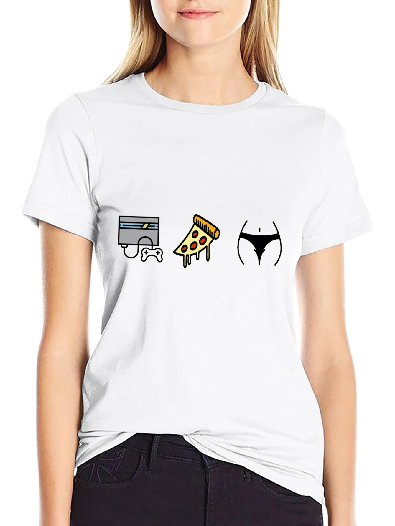 Gamers Delight T-Shirt: Console Pizza & More!