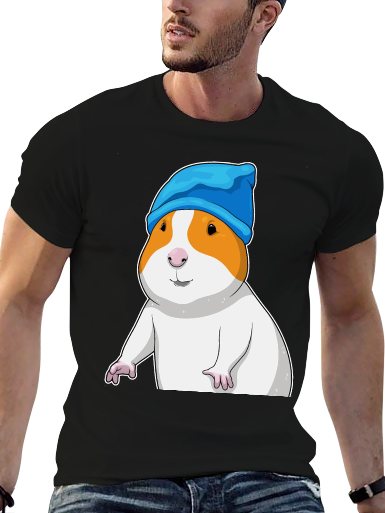 Guinea Pig in Blue Hat T-Shirt