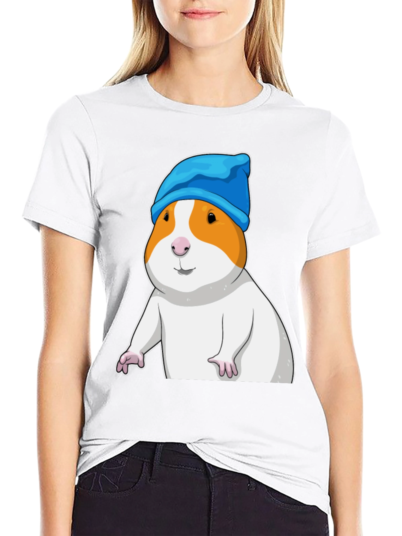 Guinea Pig in Blue Hat T-Shirt