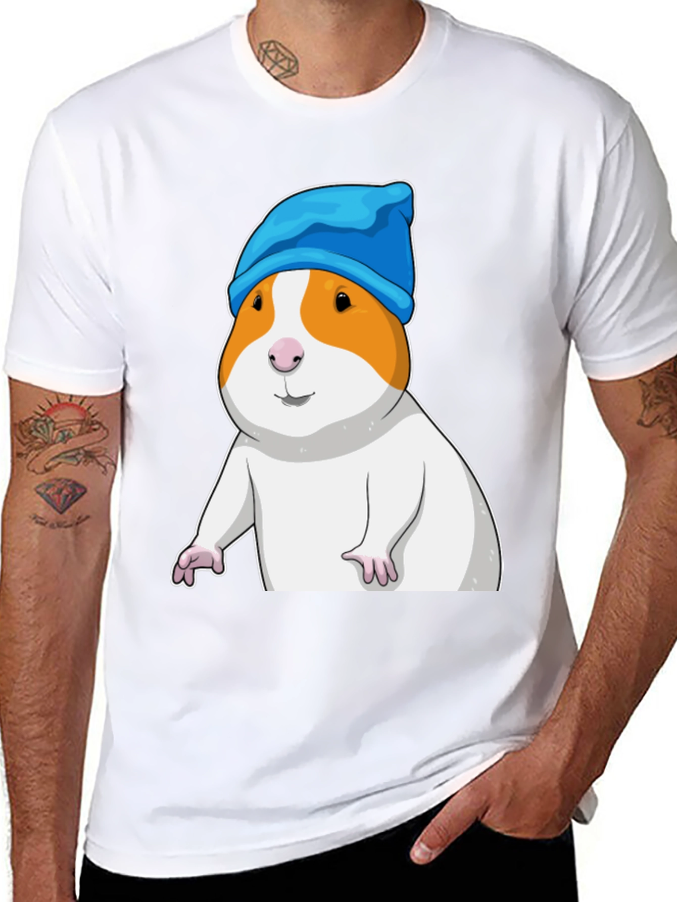 Guinea Pig in Blue Hat T-Shirt