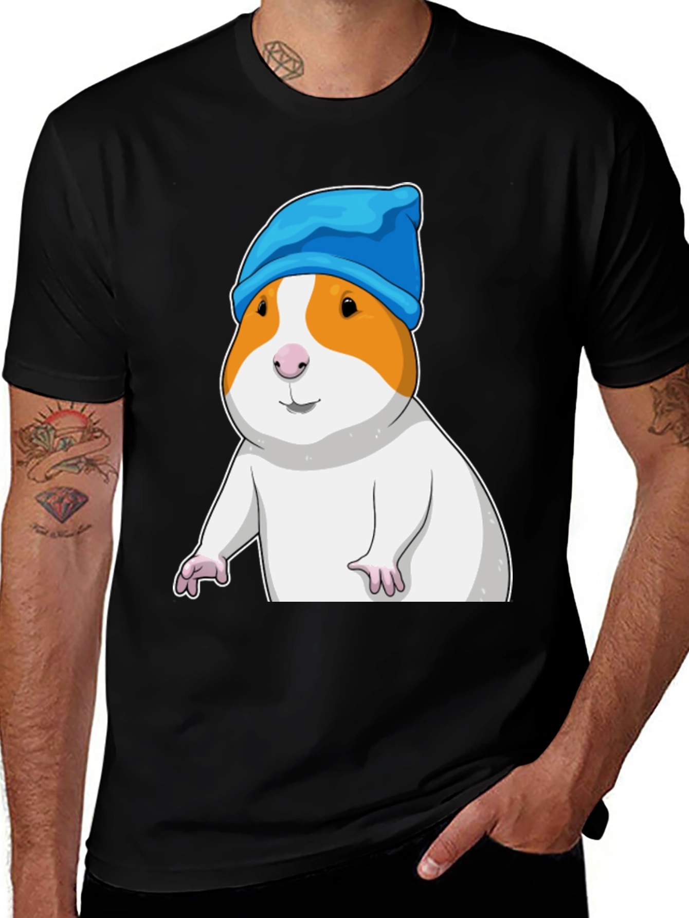 Guinea Pig in Blue Hat T-Shirt