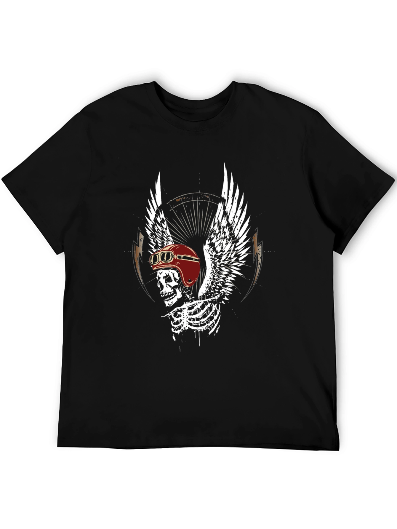 Skull Wings Graphic Tee - Mens Black T-Shirt