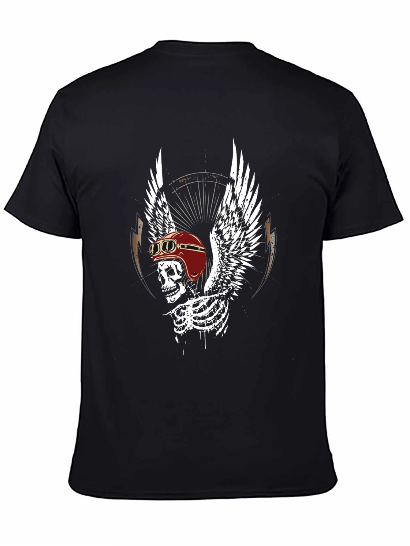 Skull Wings Graphic Tee - Mens Black T-Shirt