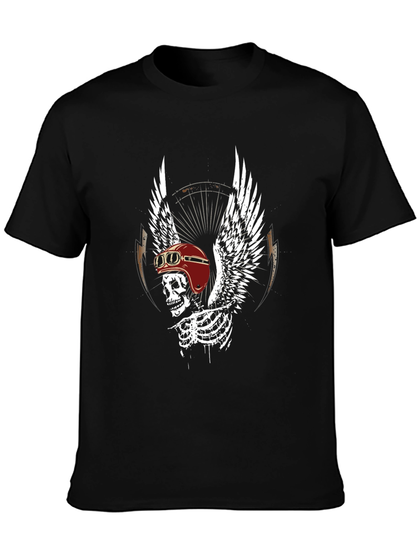 Skull Wings Graphic Tee - Mens Black T-Shirt