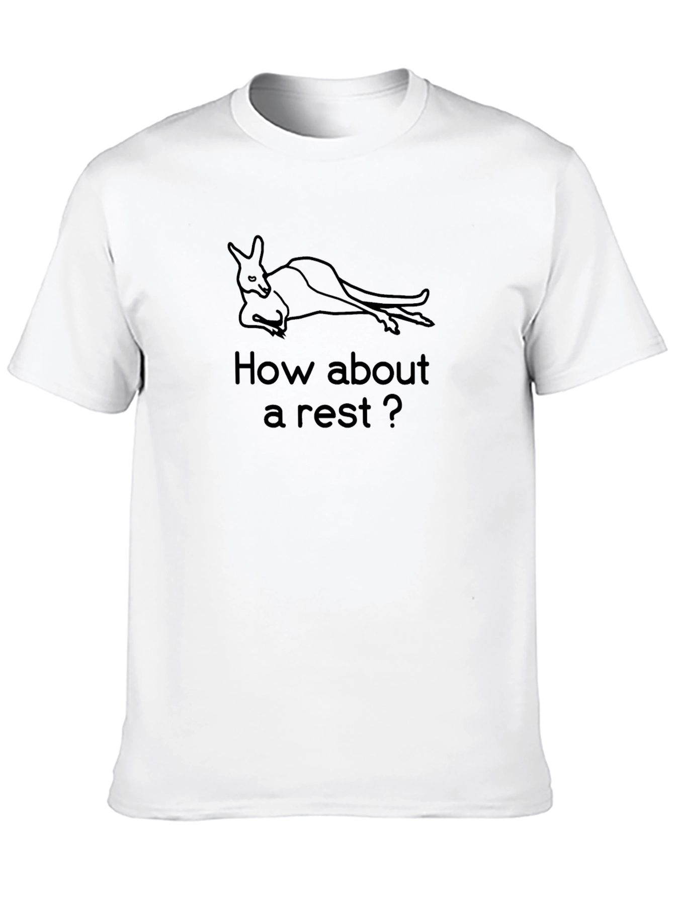 Relaxed Kangaroo Graphic Tee - Funny Animal T-Shirt