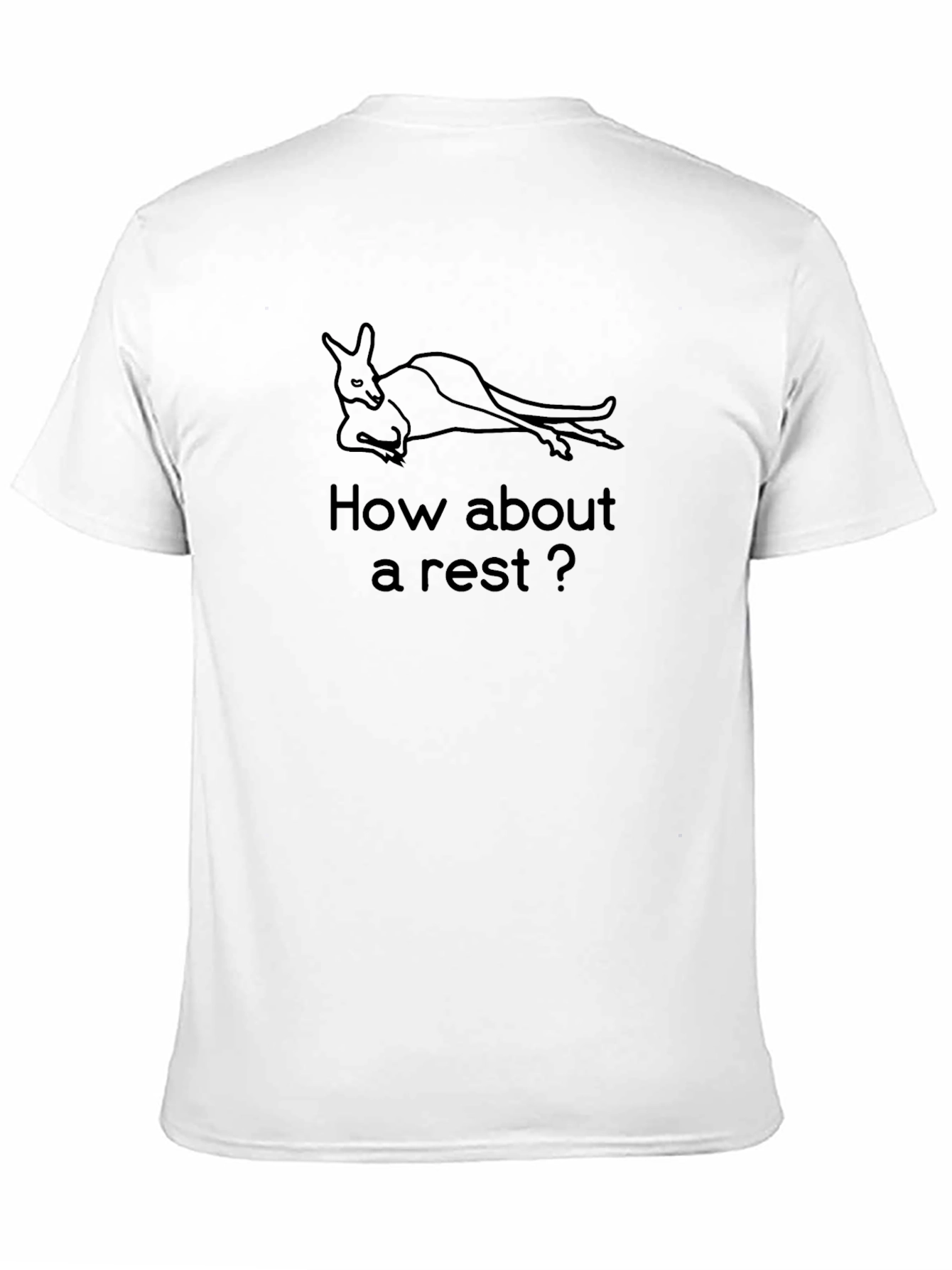 Relaxed Kangaroo Graphic Tee - Funny Animal T-Shirt