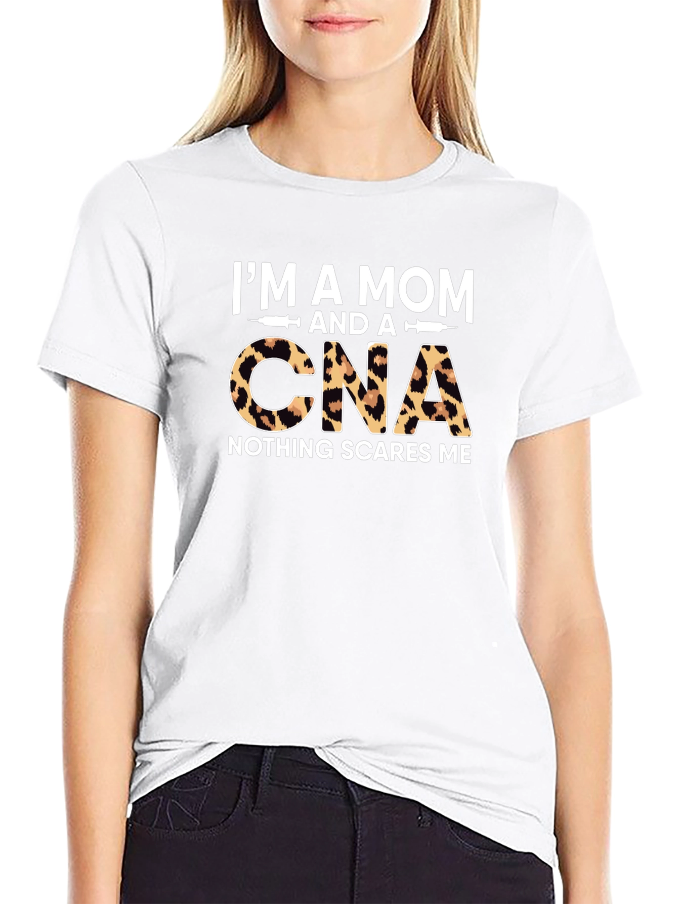 Im a Mom and a CNA T-Shirt Leopard Print