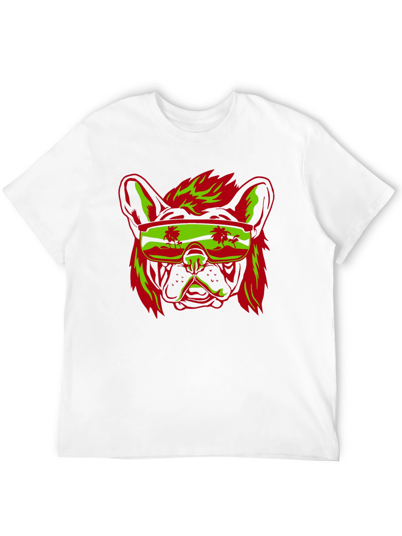 Cool Dog Graphic Print Black T-Shirt
