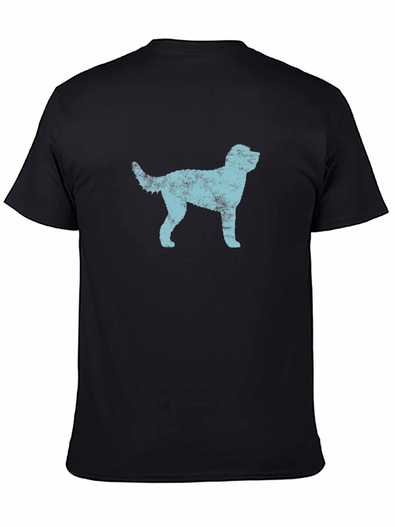 Distressed Dog Graphic Tee - Black