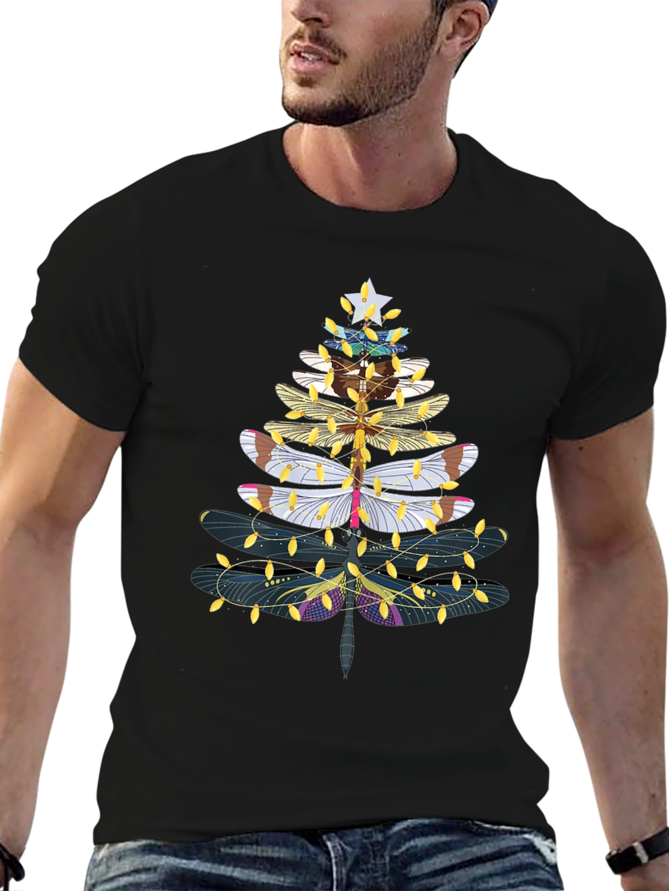 Dragonfly Christmas Tree T-Shirt