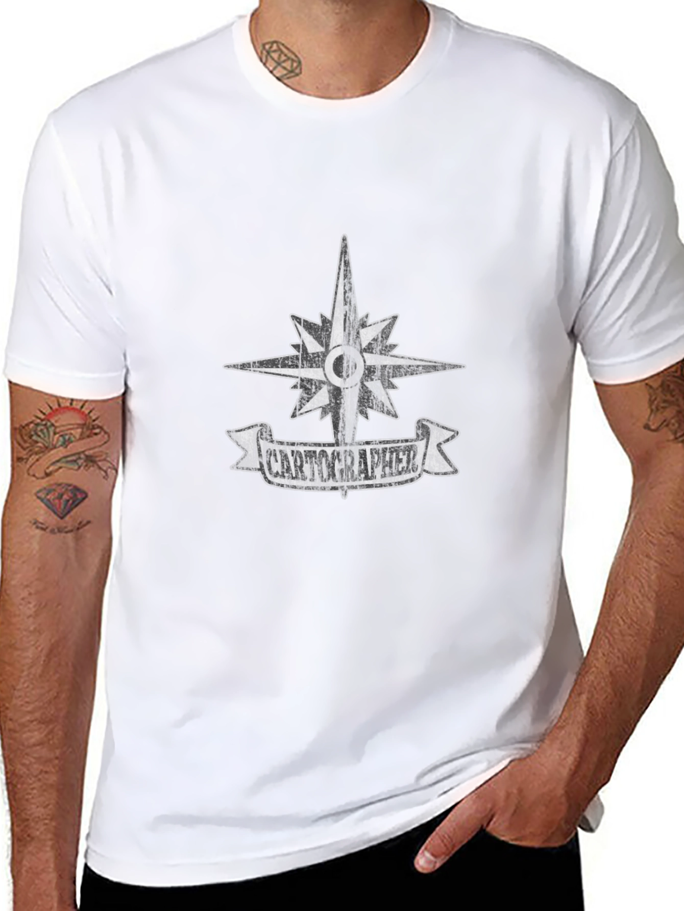 Cartographer Compass Graphic Tee - Black