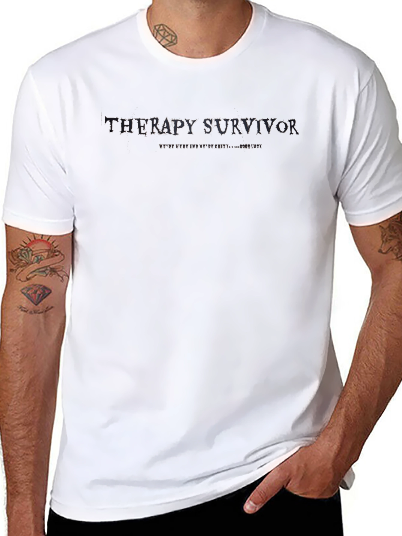 Therapy Survivor Black T-Shirt