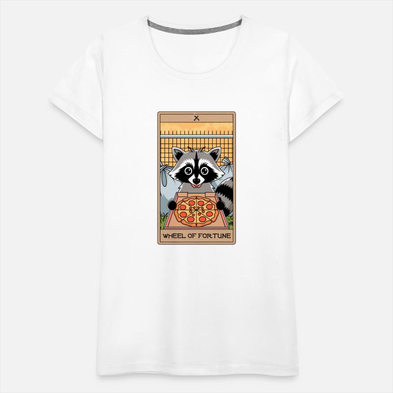 Wheel of Fortune Raccoons Tarot Card