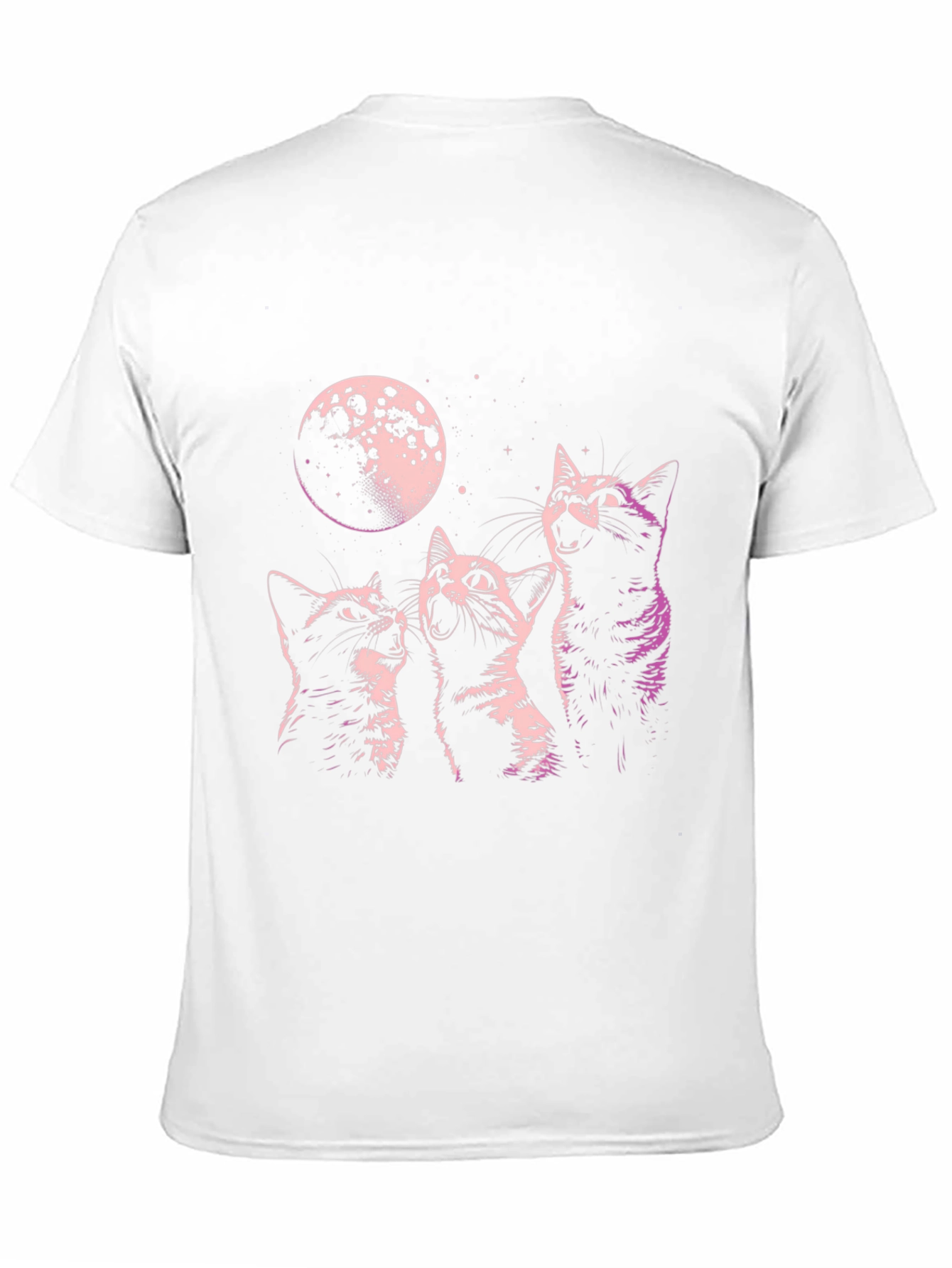 Cat Moon T-Shirt - Artistic Graphic Tee