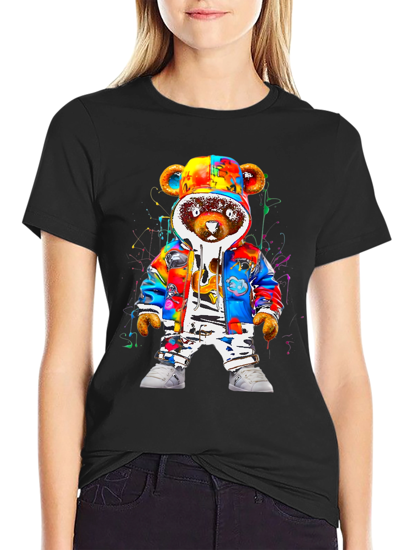 Hip Hop Teddy Bear Graphic Tee