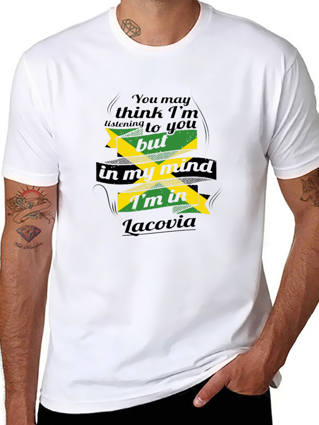 Lacovia Mind T-Shirt - Funny Jamaican Flag Tee