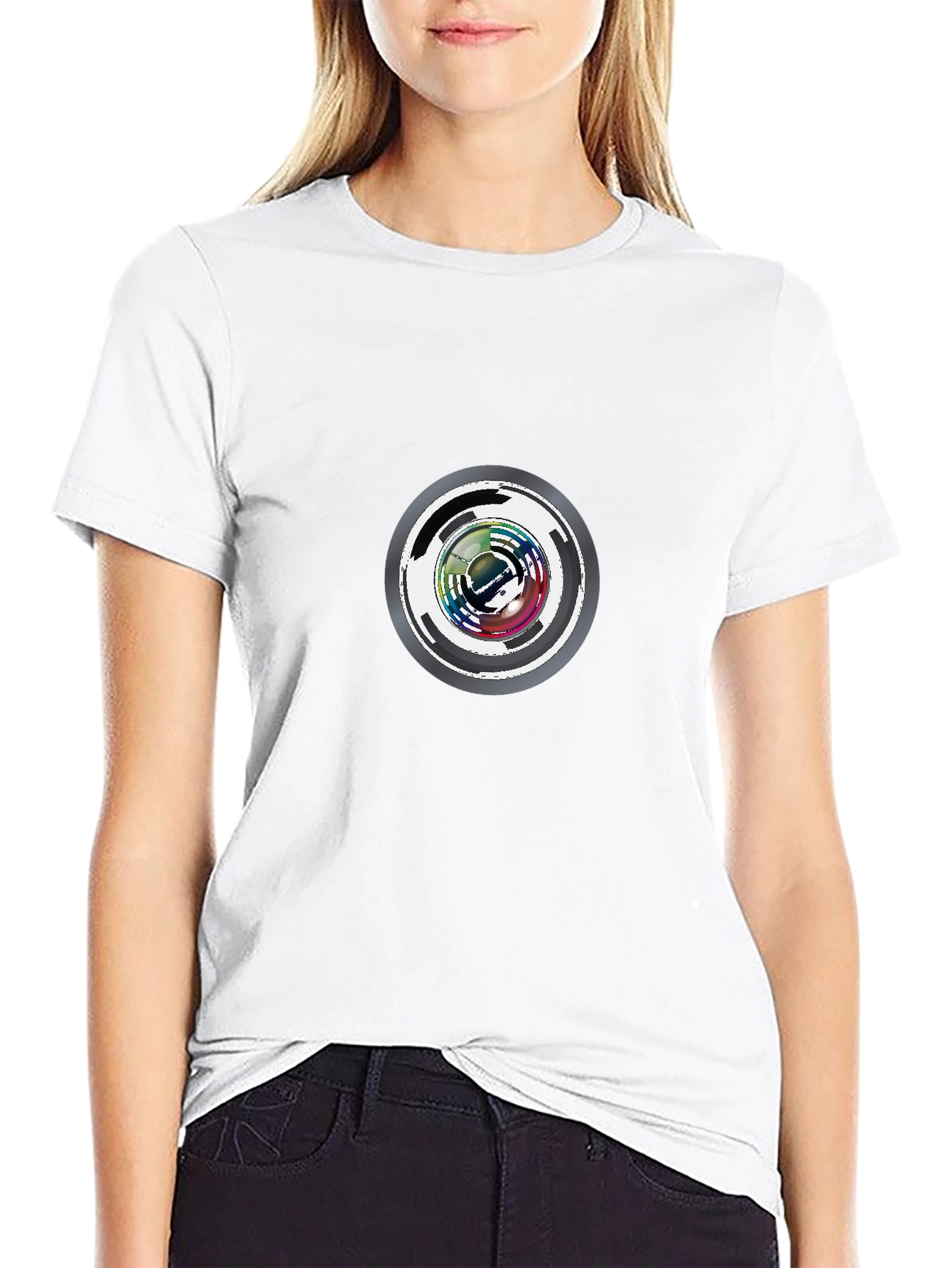 Abstract Circle Graphic Tee - Modern Design