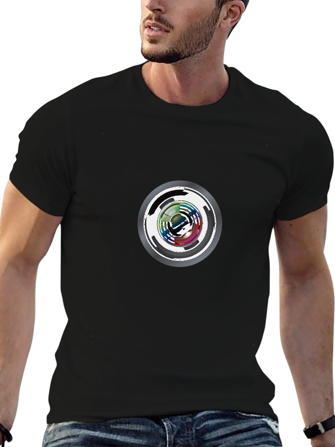 Abstract Circle Graphic Tee - Modern Design