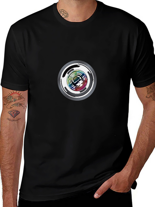 Abstract Circle Graphic Tee - Modern Design