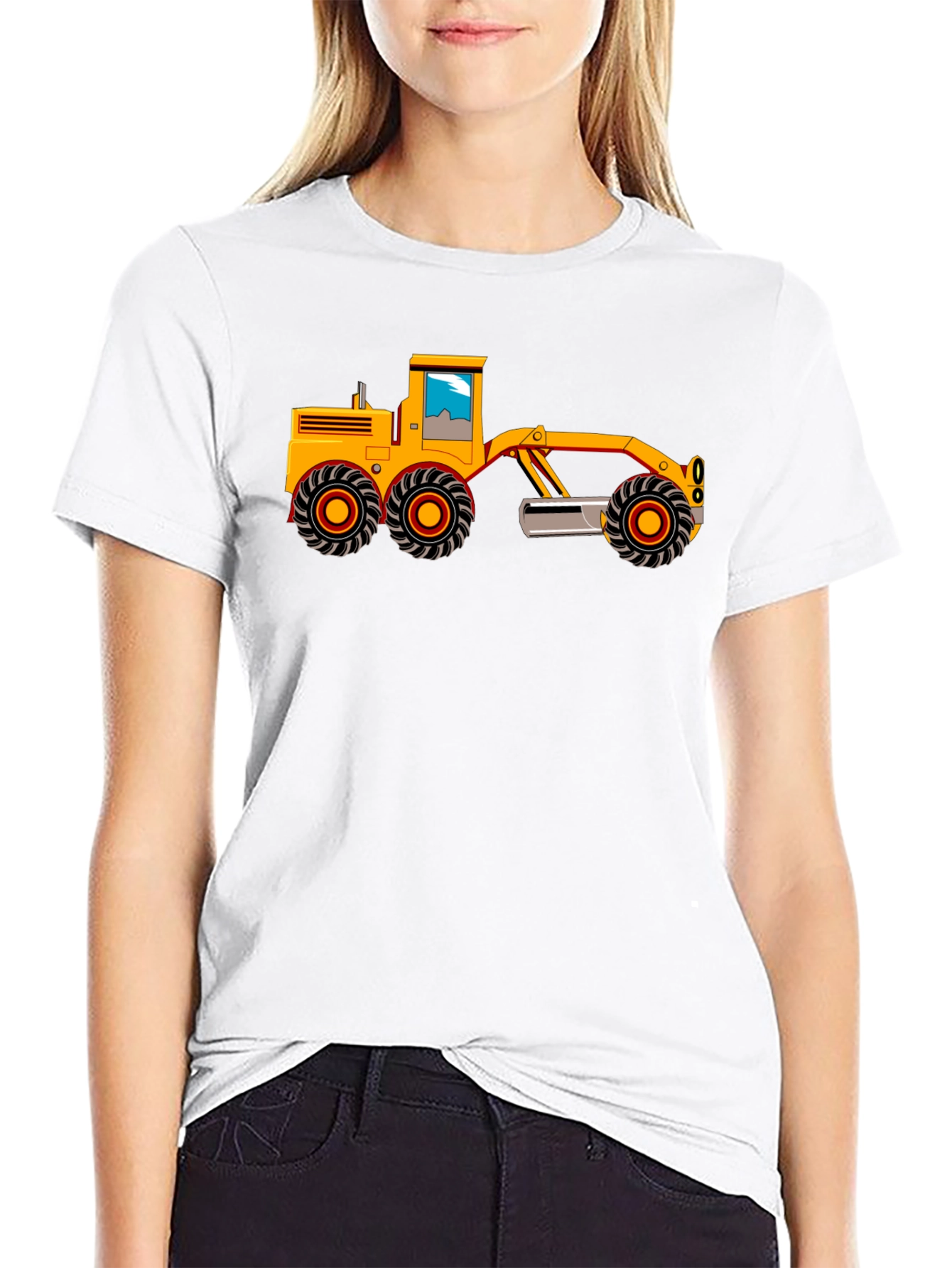 Grader Graphic Tee - Black Cotton T-Shirt