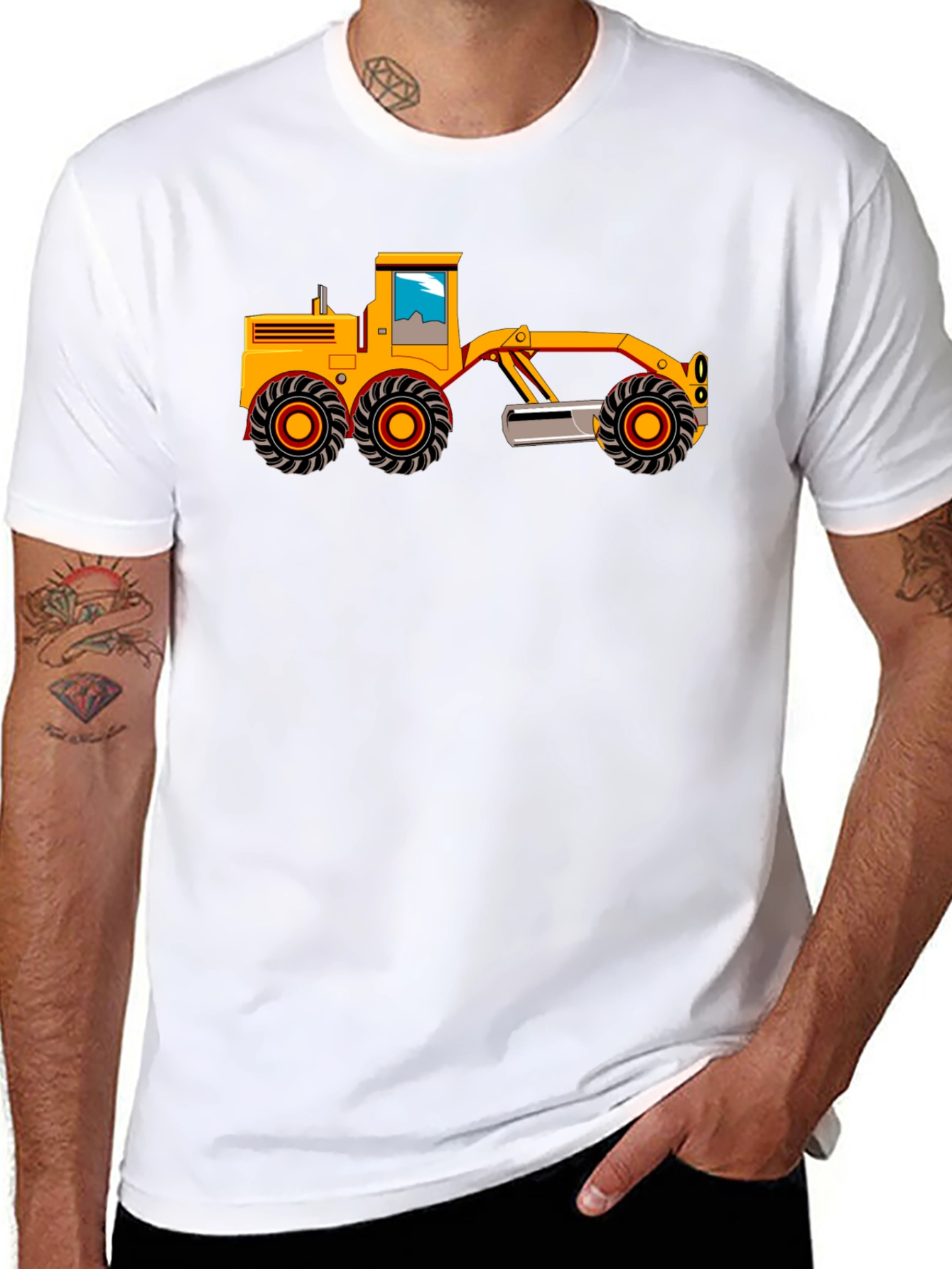 Grader Graphic Tee - Black Cotton T-Shirt