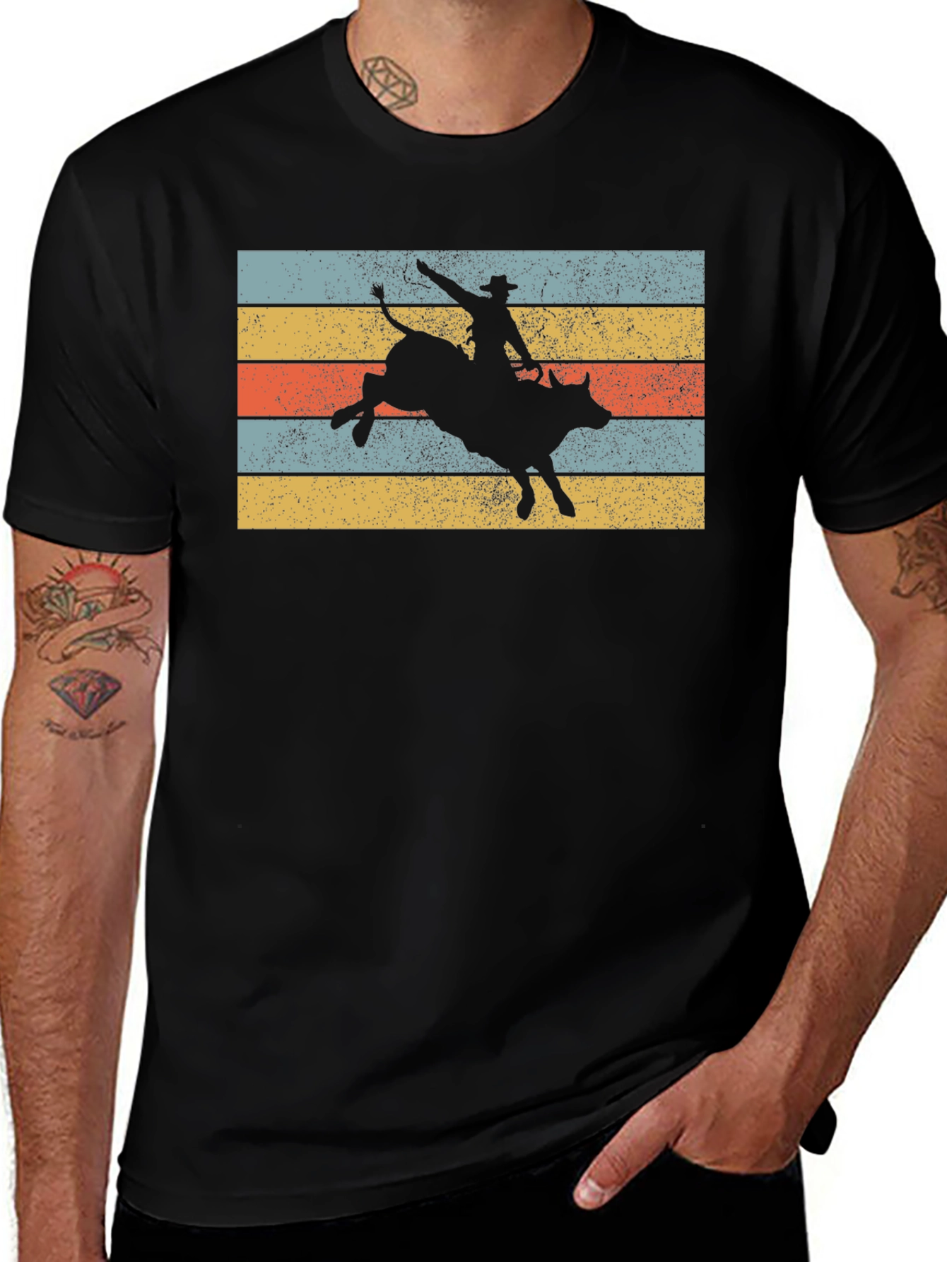 Retro Rodeo Bull Rider T-Shirt