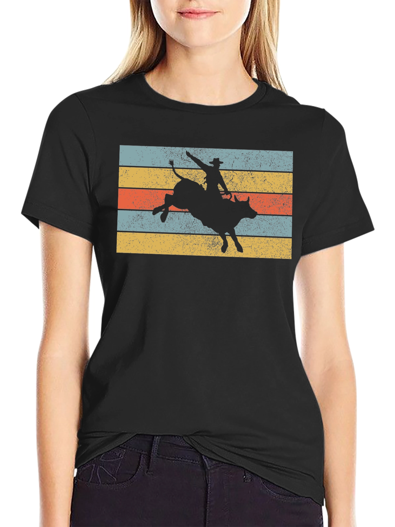 Retro Rodeo Bull Rider T-Shirt