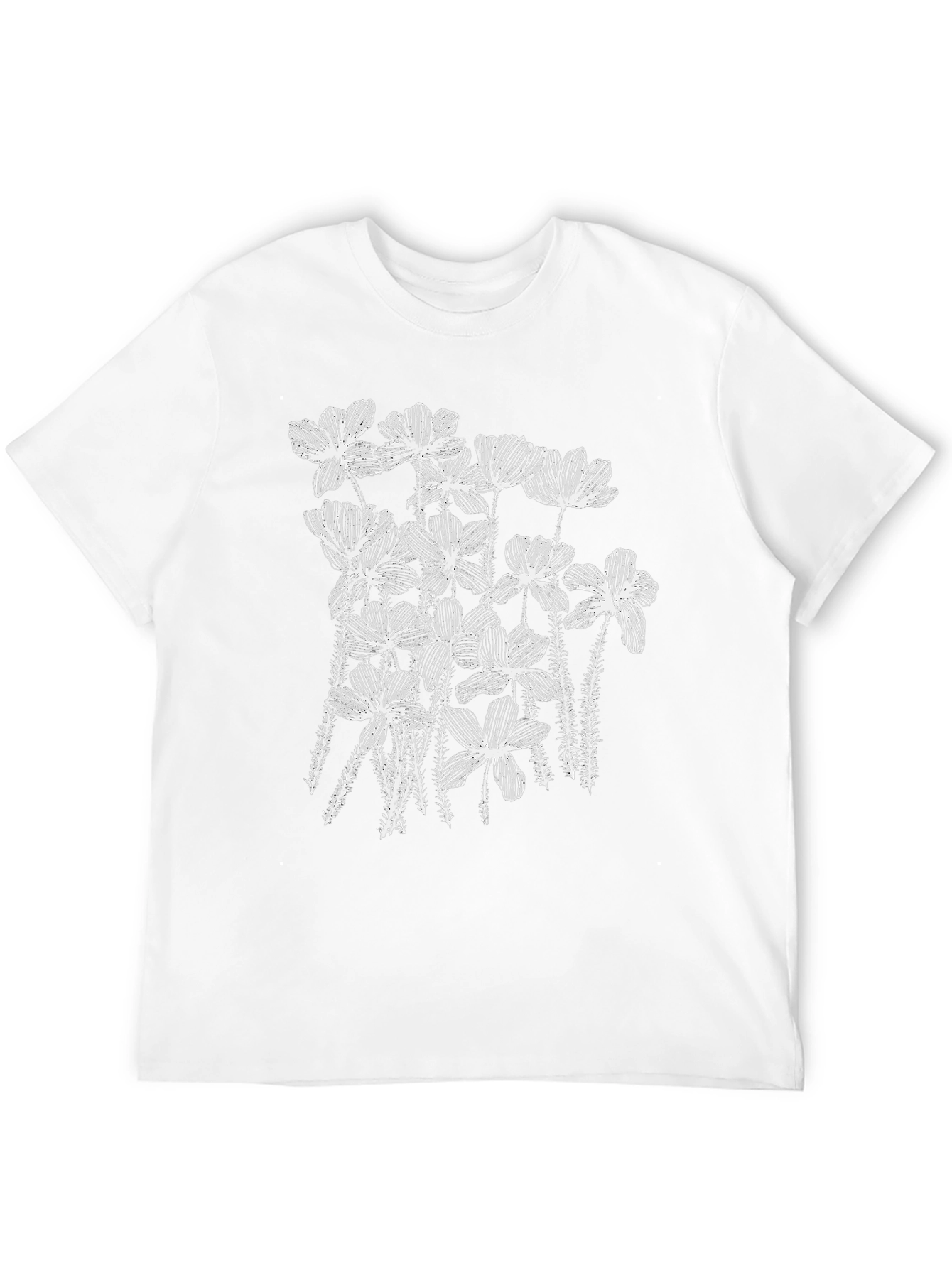 Floral Graphic Tee - Stylish Black Cotton T-Shirt