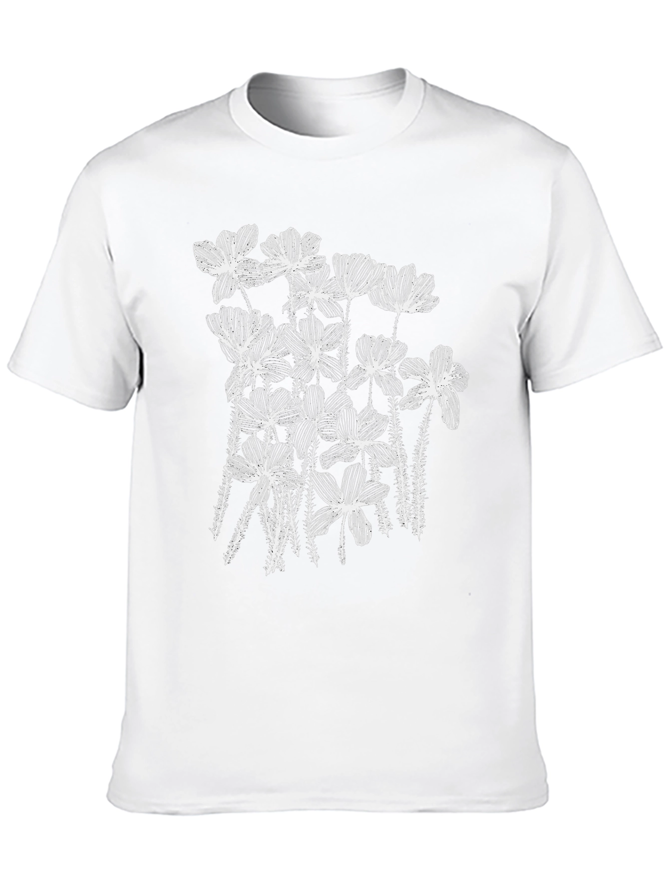 Floral Graphic Tee - Stylish Black Cotton T-Shirt