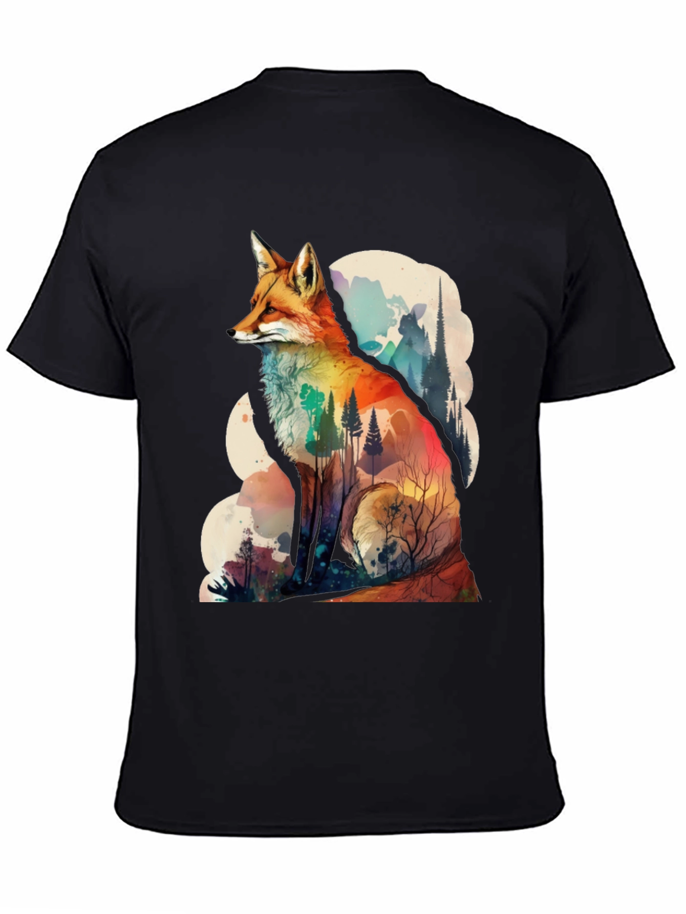Nature Fox Graphic Tee - Artistic Animal Print